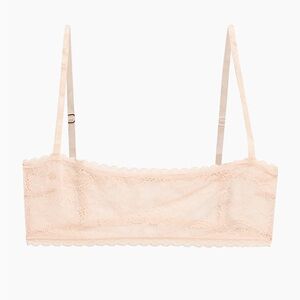 Kiki de Montparnasse Dahlia Lace Bandeau Bralette, Blush, Medium